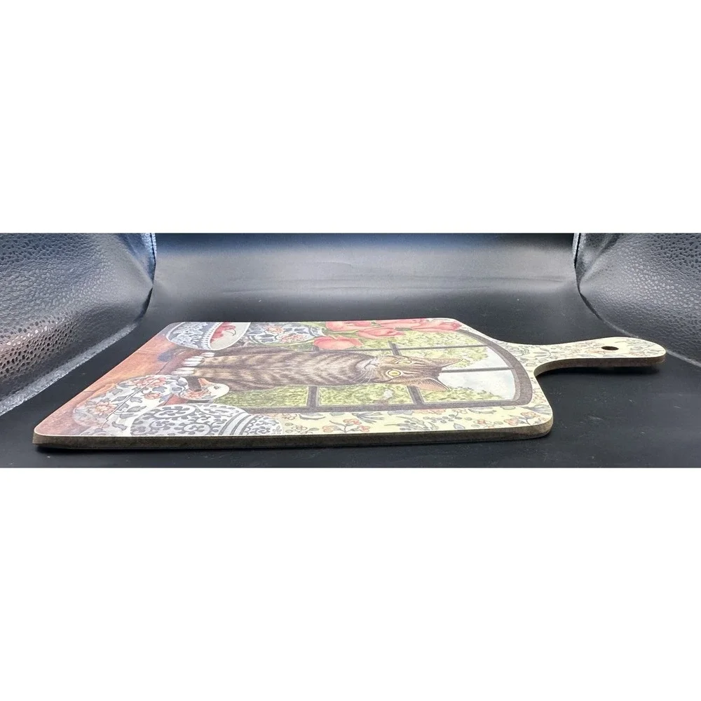 Cat Sitting In Window Wilscombe Melamine Chopping Board. Made In England